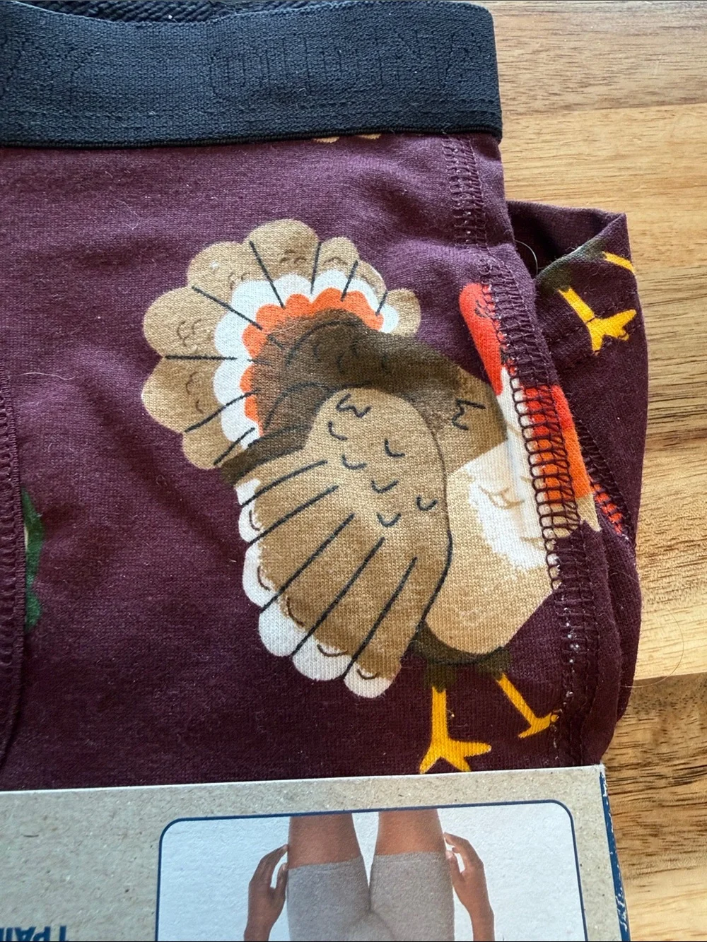 Old Navy Burgundy Men's Boxer Briefs with Turkey Print